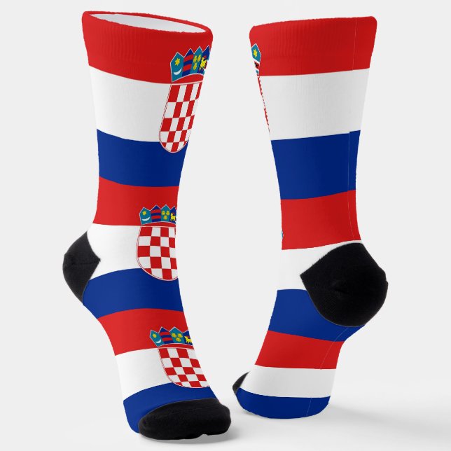 Calcetines femeninos con bandera de Croacia (Angular)