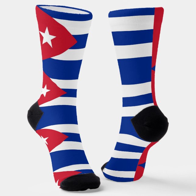 Calcetines femeninos con bandera de Cuba (Angular)