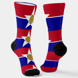 Calcetines femeninos con bandera de Dallas, EE.UU.