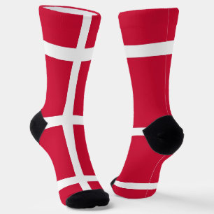 Calcetines femeninos con bandera de Dinamarca
