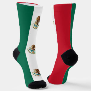 Calcetines femeninos con bandera de México
