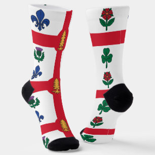 Calcetines femeninos con bandera de Montreal, Cana