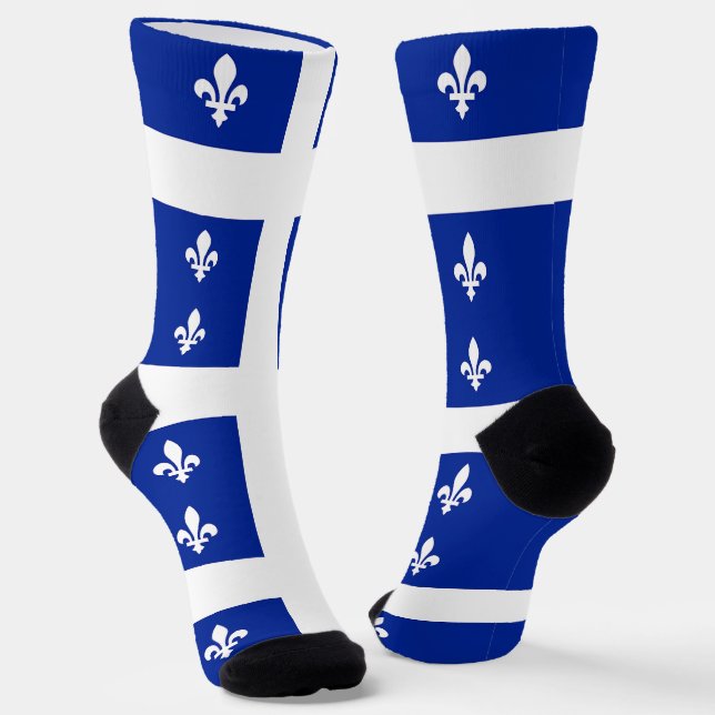 Calcetines femeninos con bandera de Quebec, Canadá (Angular)