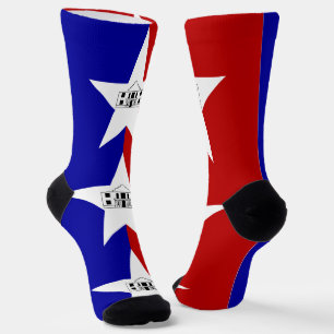 Calcetines femeninos con bandera de San Antonio, E