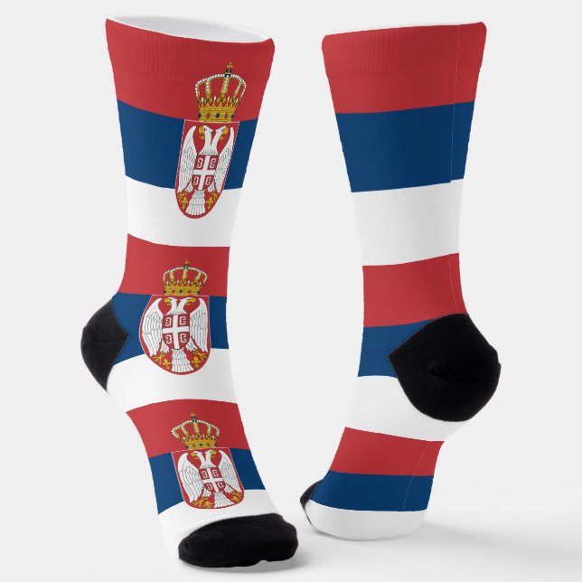 Calcetines femeninos con bandera de Serbia (Angular)