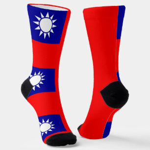 Calcetines femeninos con bandera de Taiwán