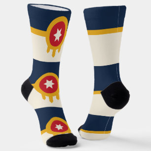 Calcetines femeninos con bandera de Tulsa, Oklahom