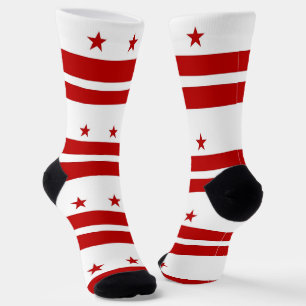 Calcetines femeninos con bandera de Washington DC,