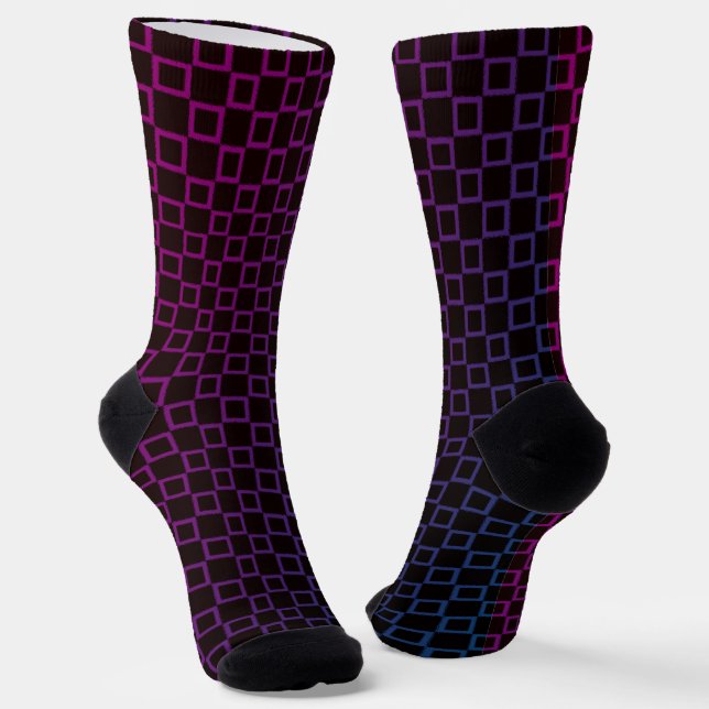 Calcetines femeninos con diseño clásico Black Purp (Angular)