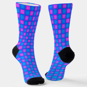 Calcetines femeninos, diseño clásico Light Blue Pu