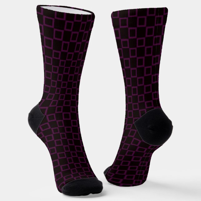 Calcetines femeninos, diseño clásico violeta púrpu (Angular)