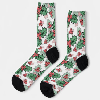 Calcetines Festive Christmas Socks on White – Holiday Cheer