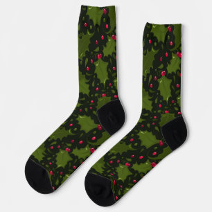 Calcetines Festividad de Jolly Holly y Berries