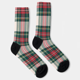Calcetines Festividad de las Iniciales Clásicas de Plaid Tart