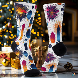 Calcetines Festivos con Estallido de Chispas y For