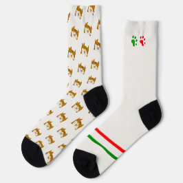 Calcetines festivos de gato con garras tintineante