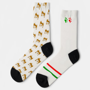 Calcetines festivos de gato con garras tintineante