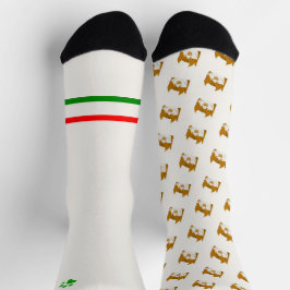 Calcetines festivos de gato con garras tintineante