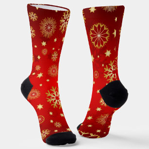 Calcetines festivos de Navidad con copo de nieve d