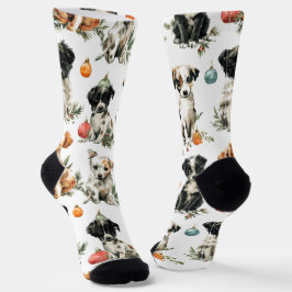 Calcetines Festivos de Navidad de Cachorros para F