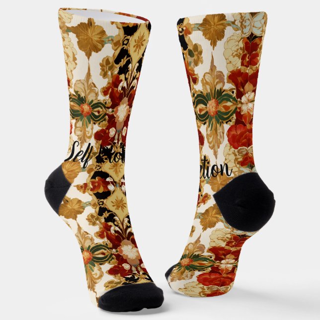 Calcetines Fierce Perla Barroca y Floral Art Deco Tilf (Angular)
