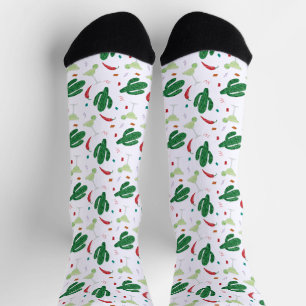 Calcetines Fiesta de Margaritas y Chiles Picantes