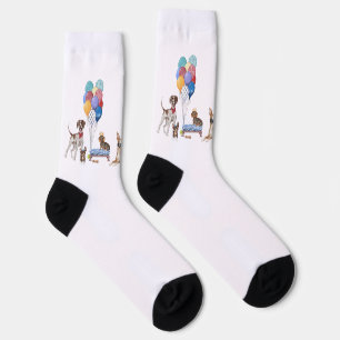Calcetines Fiesta de Razas de Perro Canino Feliz Cumpleaños