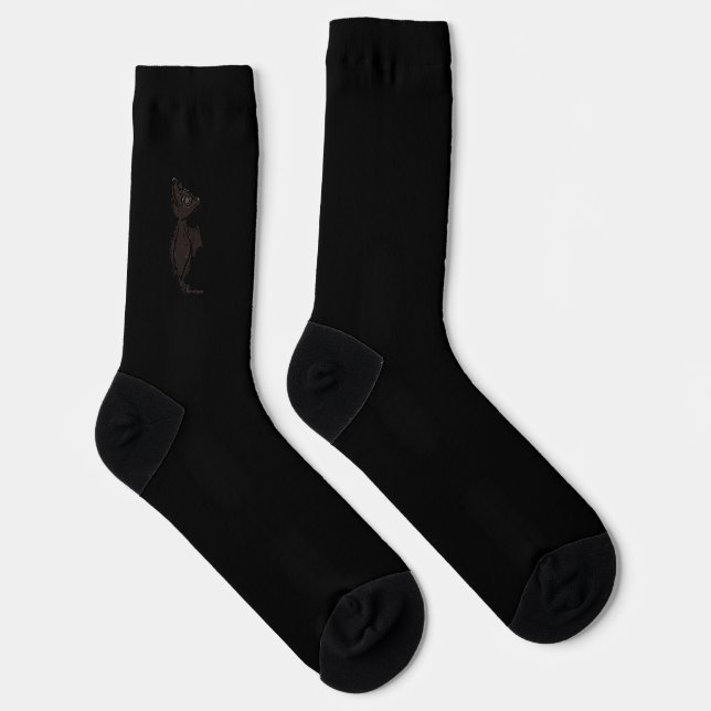Calcetines figdewdrops Blinky the Bat Black crew socks (Derecha)