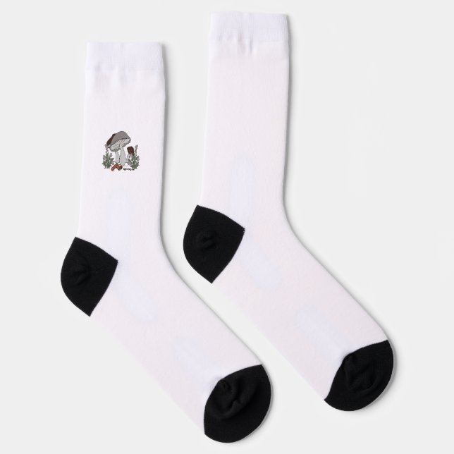 Calcetines figdewdrops Caterpillar & Mushrooms crew socks (Derecha)