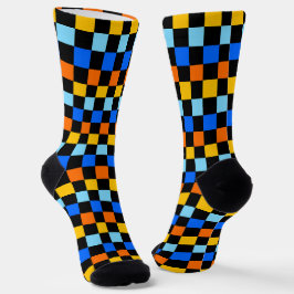 Calcetines Fire and ice checkerboard pattern