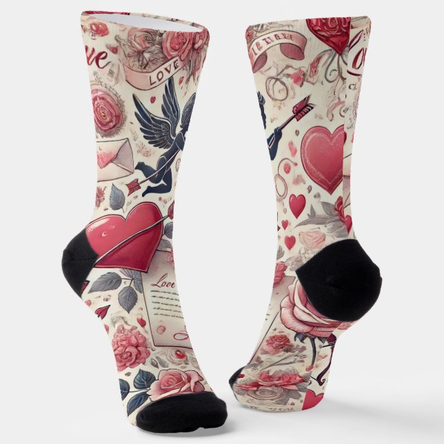 Calcetines Firmado con una rosa (Angular)
