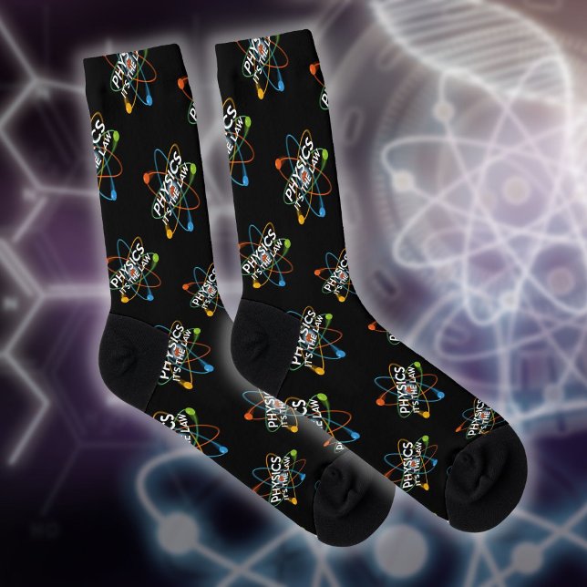 Calcetines Física Divertida Es La Ley Cita Científica (Fun Physics Its The Law Science Quote Socks)
