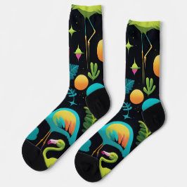 Calcetines Flamencos abstractos de estilo Groovy de los años
