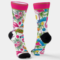 Flamingo Flamingo De Pickleball Dinks Socks
