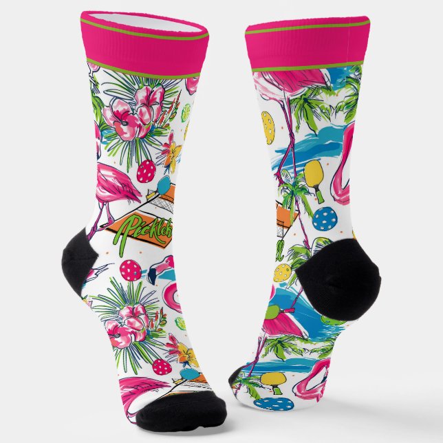 Calcetines Flamingo Flamingo De Pickleball Dinks Socks (Angular)