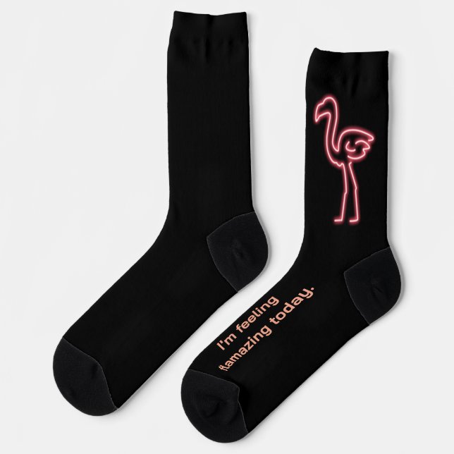Calcetines Flamingo in Neon (Izquierda)