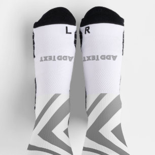 Calcetines Flechas Derecha con Texto Agregado Impreso Super E