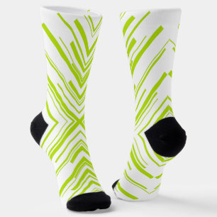 Calcetines Flechas en verde lima y blanco