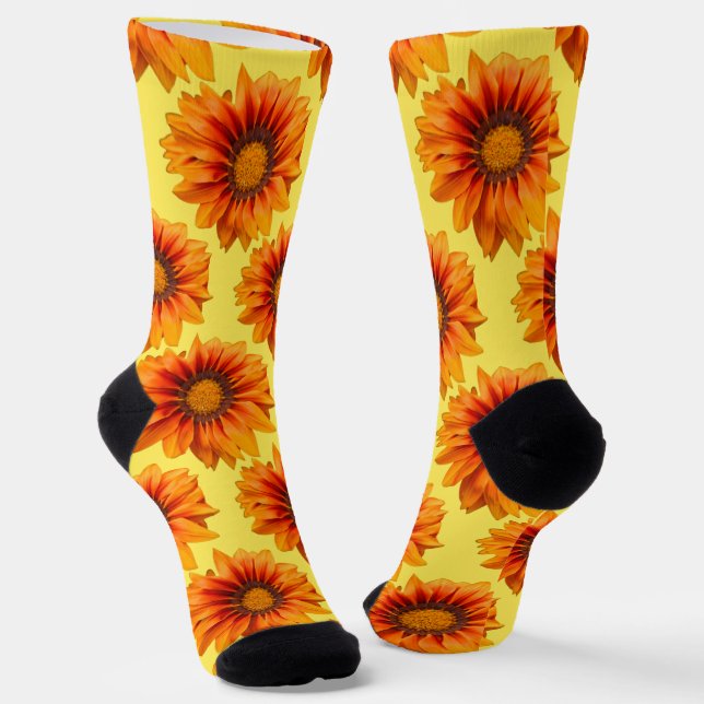 Calcetines Flor Cortada con Gradiente de Naranja Amarillo Bri (Angular)
