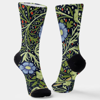 Calcetines Flor de antigüedades de William Morris Seaweed