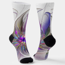 Flor de arte fractal enérgica y colorida