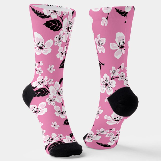 CALCETINES FLOR DE CEREZO - SAKURA (ROSA CLARO) (Angular)