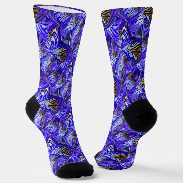 Calcetines Flor de iris púrpura / inclinada / cubierta / (Angular)