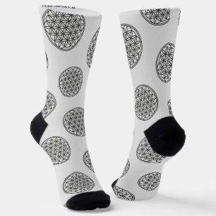 Calcetines FLOR DE LA VIDA - Contorno del símbolo de Geometrí
