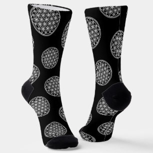 Calcetines FLOR DE LA VIDA - Contorno del símbolo de Geometrí