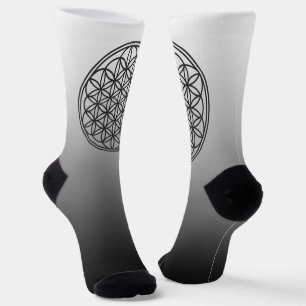 Calcetines FLOR DE LA VIDA - Contorno del símbolo de Geometrí