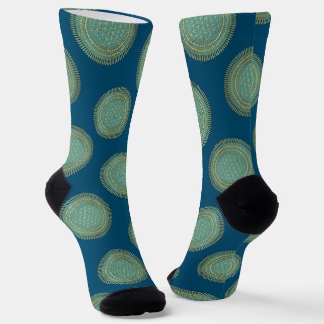 Calcetines Flor de la Vida - Mandala Indígena 1 (Angular)