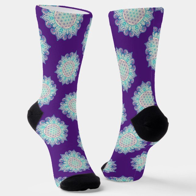 Calcetines Flor de la Vida - Mandala Indio 2 (Angular)