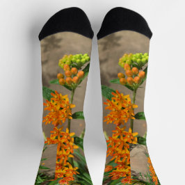 Calcetines Flor de naranja de media ganadería de personalizad