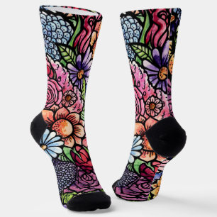 Calcetines Flor de primavera de Bouquet floral